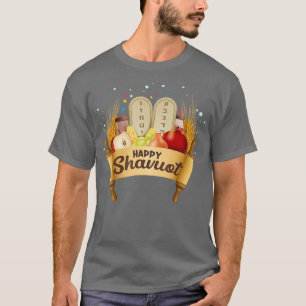 Camiseta Feliz celebración judía de Shavuot Judaísmo hebreo