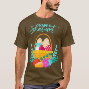Camiseta Feliz celebración judía de Shavuot Judaísmo hebreo