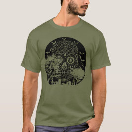 Camiseta Feliz Cementerio de Azúcar de Halloween Luna Llena