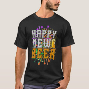Camiseta Feliz cerveza de Año Nuevo