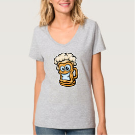 Camiseta Feliz Cerveza Mug, Ilustracion divertido