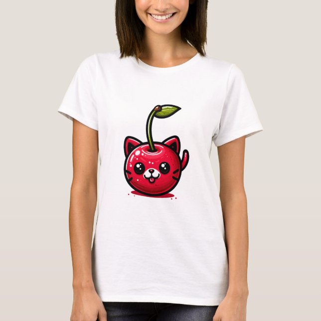 Camiseta Feliz Cherry Cat (Anverso)
