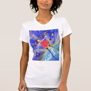 Camiseta Feliz Chica con aves - Felicidades