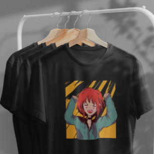 Camiseta Feliz Chica de Anime