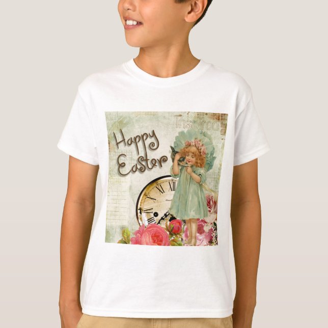 Camiseta feliz chica de Pascua (Anverso)