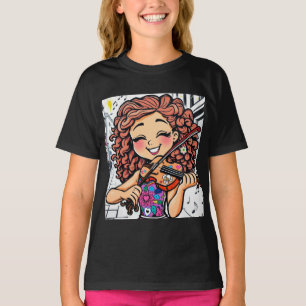 Camiseta Feliz Chica de violín Personalizado para amantes d