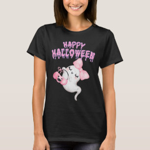 Camiseta Feliz Chicas de ropa de gafas rosadas de Halloween