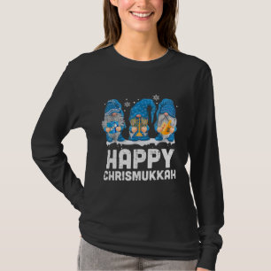 Camiseta Feliz Chrismukkah 2021 con Menorah Dreidel Gnome