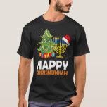 Camiseta Feliz Chrismukkah Árbol de Navidad Menorah Chanuka<br><div class="desc">Feliz Chrismukkah Árbol de Navidad Menorah Chanukah</div>