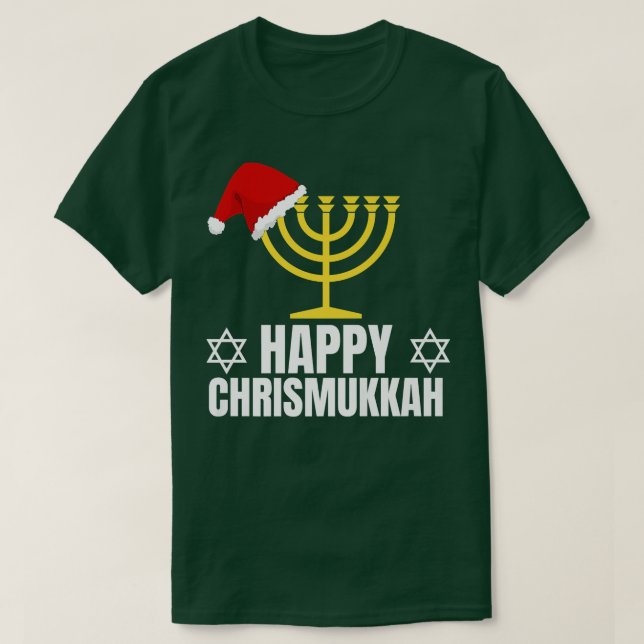 Camiseta Feliz Chrismukkah Chanukah Pajama Feriado Judío J (Diseño del anverso)