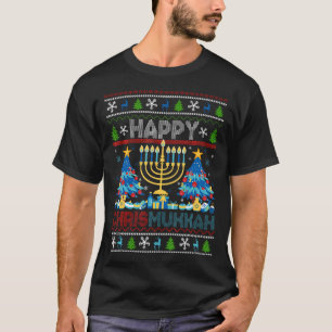 Camiseta Feliz Chrismukkah Feliz Hanukkah Judío Feo de Navi