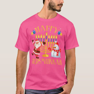 Camiseta Feliz Chrismukkah Funny Navidades de Hanukkah Jewi