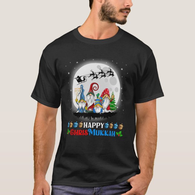 Camiseta Feliz Chrismukkah Gnomes Navidades Hanukkah (Anverso)