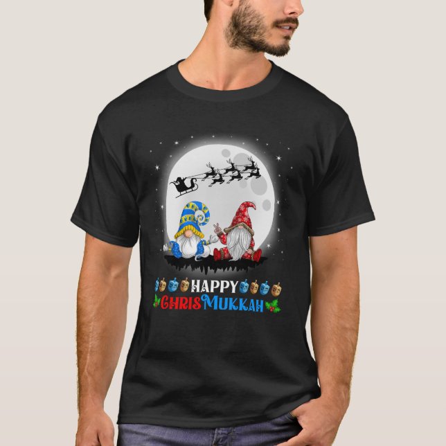 Camiseta Feliz Chrismukkah Gnomes Navidades Hanukkah (Anverso)