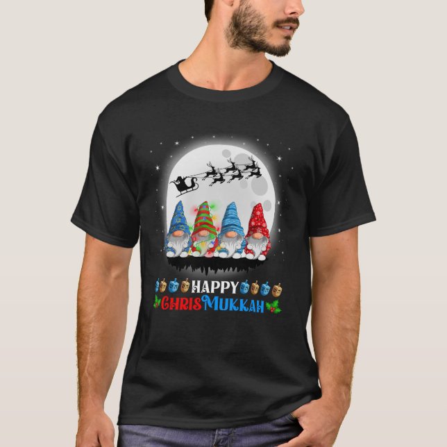 Camiseta Feliz Chrismukkah Gnomes Navidades Hanukkah (Anverso)