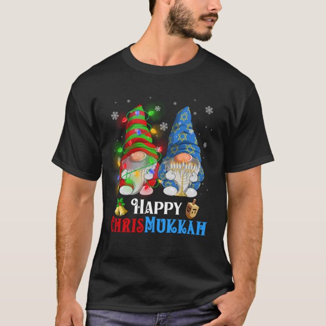Camiseta Feliz Chrismukkah Gnomes Navidades Hanukkah (Anverso)
