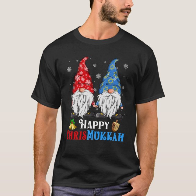 Camiseta Feliz Chrismukkah Gnomes Navidades Hanukkah (Anverso)