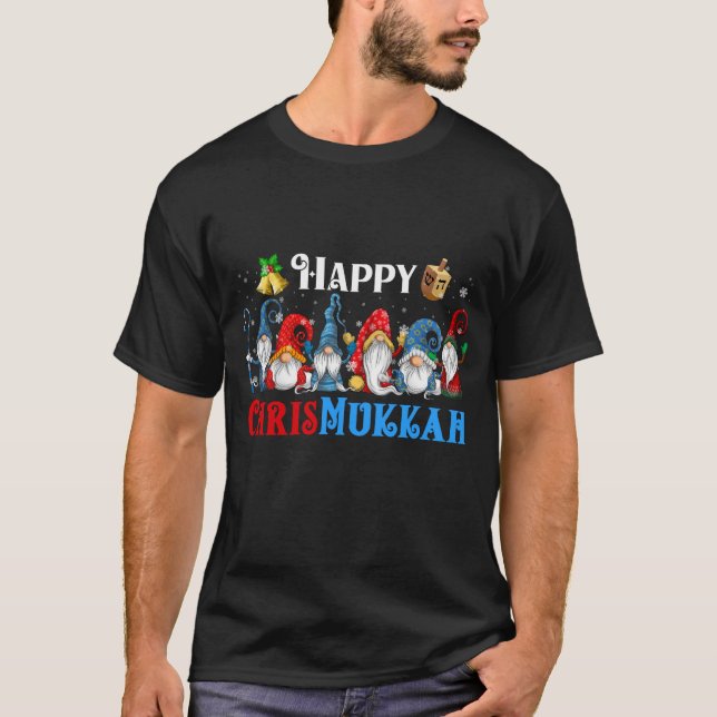 Camiseta Feliz Chrismukkah Gnomes Navidades Hanukkah (Anverso)