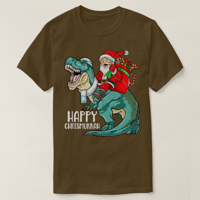 Camiseta Feliz Chrismukkah Navidades de Hanukkah en Rex Din (Diseño del anverso)