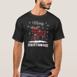 Camiseta Feliz Christmoose, Divertida Navidad Rústica