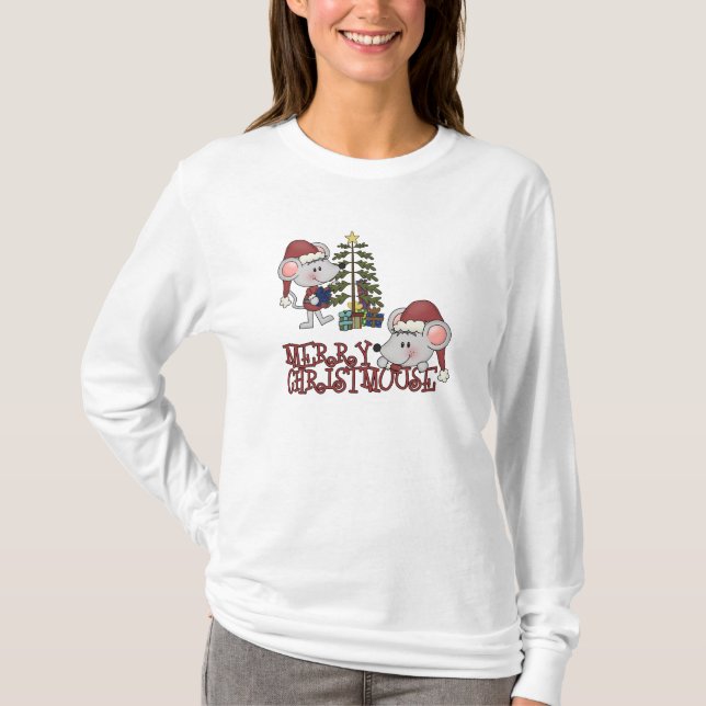 Camiseta Feliz Christmouse con el árbol (Anverso)