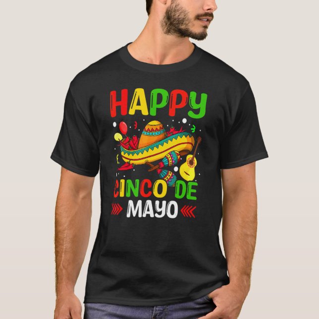 Camiseta Feliz Cinco De Mayo 2022 Fiestemos la tumba mexica (Anverso)