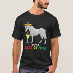 Camiseta Feliz Cinco De Mayo Beber Caballo Margarita Flami