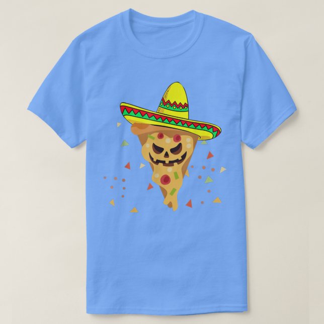 Camiseta Feliz Cinco De Mayo Cute Pizza Funny Gorras (Diseño del anverso)