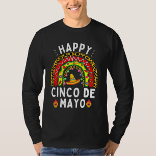 Camiseta Feliz Cinco De Mayo Fiesta Mexicana De Arcoiris Pa