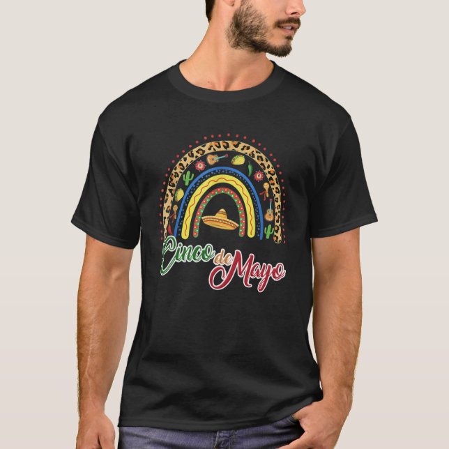Camiseta Feliz Cinco De Mayo, Mamáes de Fiesta Mexicana con (Anverso)