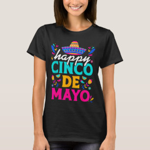 Camiseta Feliz cinco de mayo mexicano sombrero margarita