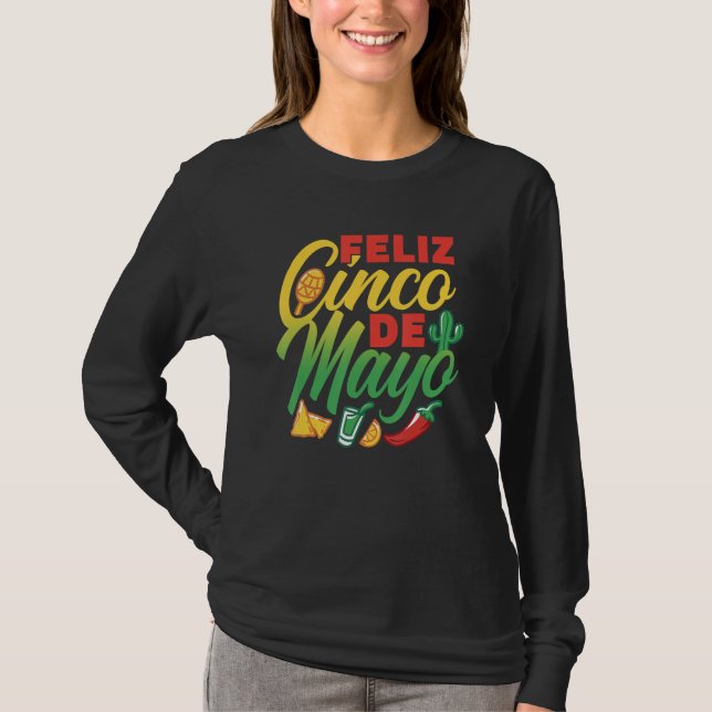 Camiseta Feliz Cinco De Mayo Mexico Mexican Fiesta Party (Anverso)