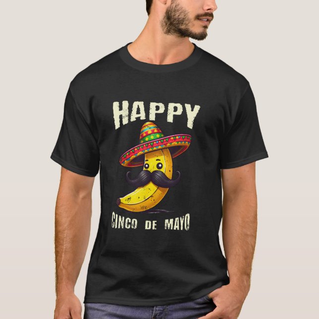 Camiseta Feliz Cinco de Mayo Plátano (Anverso)