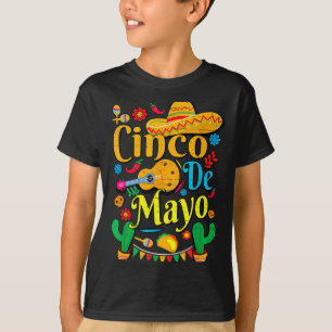 Camiseta Feliz cinco de mayo sombrero mexicano margaritaFel