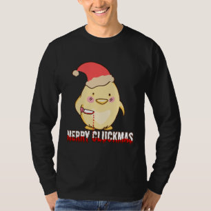 Camiseta Feliz Cluckmas, Gallina Divertida de Navidad