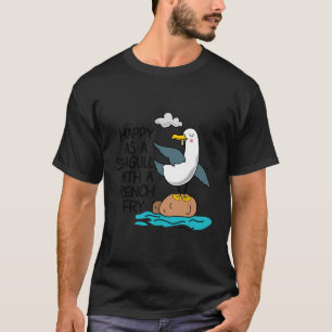 Camiseta Feliz como la gaviota con las divertidas y diverti