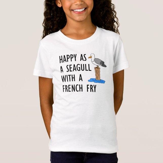 Camiseta Feliz Como Una Gaviota Con Un Frío Francés (Anverso)