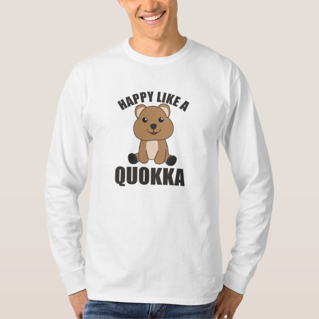 Camiseta Feliz como una Quokka - dulces animales dulces de  (Anverso)