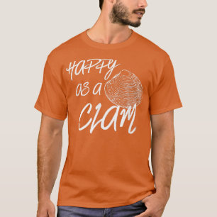 Camiseta Feliz Como Vacaciones De Clam Y Holiday Beach T