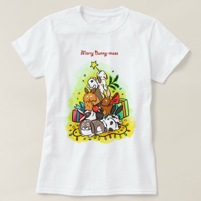 Camiseta Feliz Conejito-masa (Diseño del anverso)