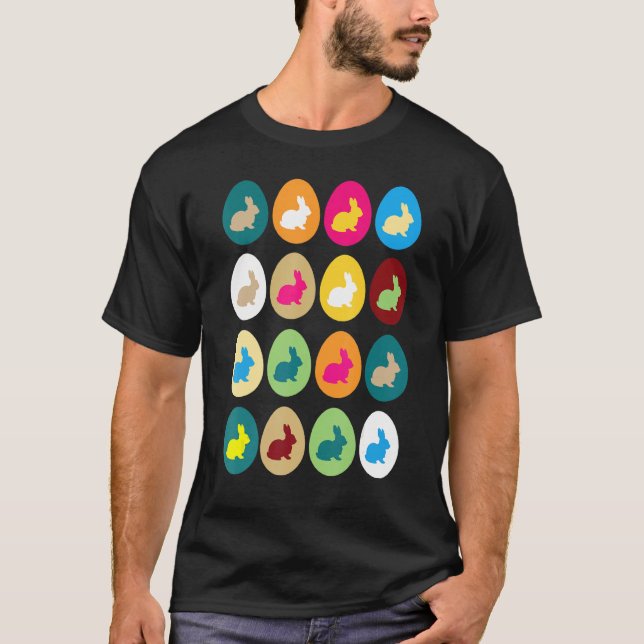 Camiseta Feliz Conejo de Huevos de Pascua (Anverso)
