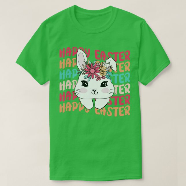 Camiseta Feliz Conejo de Pascua (Diseño del anverso)