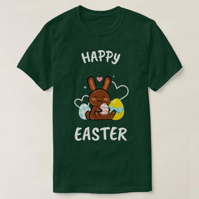 Camiseta Feliz Conejo de Pascua (Diseño del anverso)