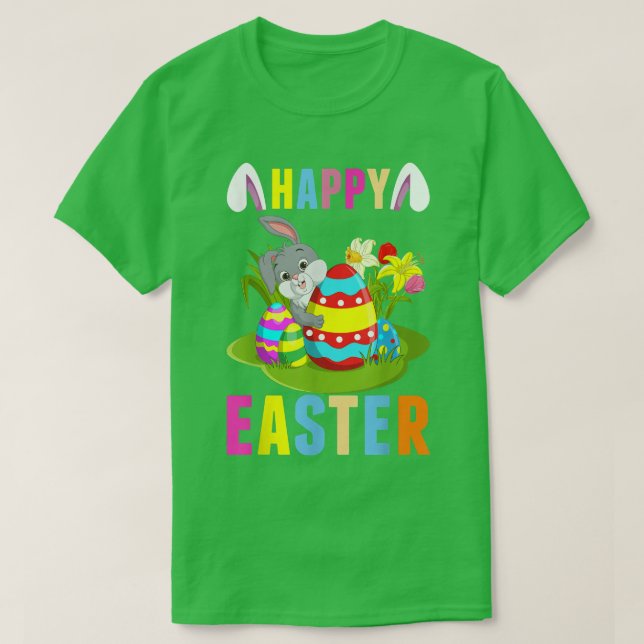 Camiseta Feliz Conejo de Pascua (Diseño del anverso)