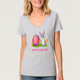 Camiseta Feliz Conejo de Pascua - Colores de amor -