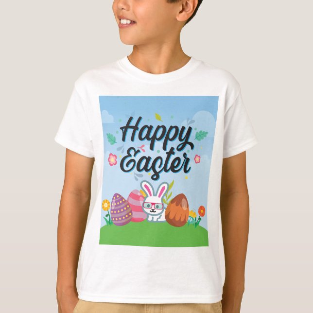 Camiseta Feliz Conejo de Pascua con Espectáculos (Anverso)