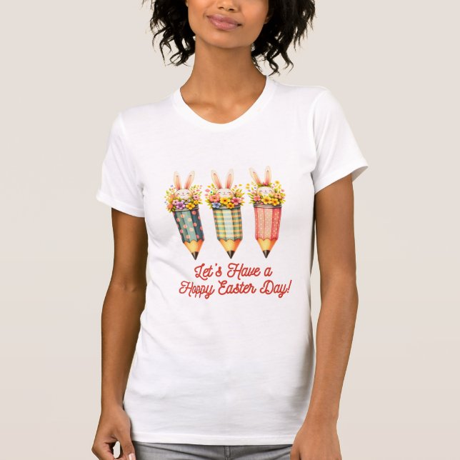 Camiseta Feliz Conejo de Pascua, Día de Pascua (Anverso)