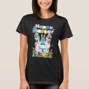Camiseta Feliz Conejo de Pascua Mujer Llama Juego de Huevo 