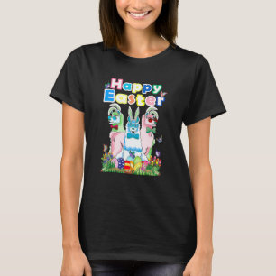 Camiseta Feliz Conejo de Pascua Mujer Llama Juego de Huevo 