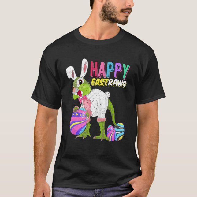 Camiseta Feliz Conejo Eastrawr Dinosaur Easter Bunny Egg Co (Anverso)